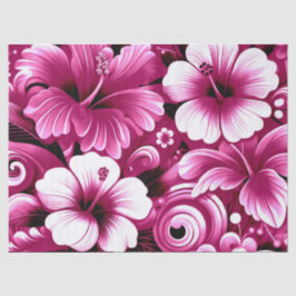 熱帯ハワイアン花ハイビスカスピンクのデコページ 薄葉紙