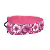 熱帯ハワイアン花ハイビスカスピンク白 アスレチックヘッドバンド (左)