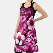 熱帯ハワイアン花ハイビスカスピンク エプロン (インサイチュ)