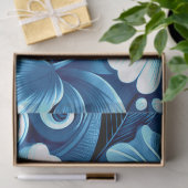 熱帯ハワイアン花ハイビスカスブルーデコップス 薄葉紙 (ギフト)