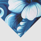 熱帯ハワイアン花ハイビスカスブルーデコップス 薄葉紙 (詳細)