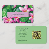 熱帯ハワイアン花美容師 名刺 (正面/裏面)