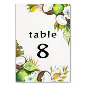 熱帯ハワイアン表番号 テーブルナンバー (正面)