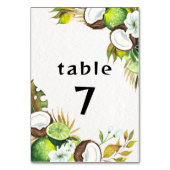 熱帯ハワイアン表番号 テーブルナンバー (正面)