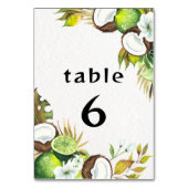 熱帯ハワイアン表番号 テーブルナンバー (正面)