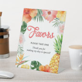 熱帯ハワイアン誕生日パーティー好意サイン 台座サイン (インサイチュ)