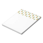 熱帯ハワイアン金箔パイナップルパターン ノートパッド (回転)