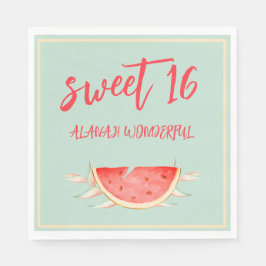 熱帯ハワイアン16誕生日 スタンダードランチョンナプキン