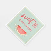 熱帯ハワイアン16誕生日 スタンダードランチョンナプキン (角)