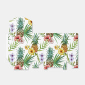 熱帯ハワイテーマ水彩柄パイナップルパターン フェイバーボックス (折り畳みなし)