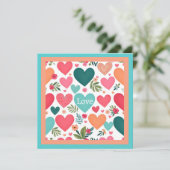 熱帯ハートと花バレンタインデー シーズンカード (スタンド正面)