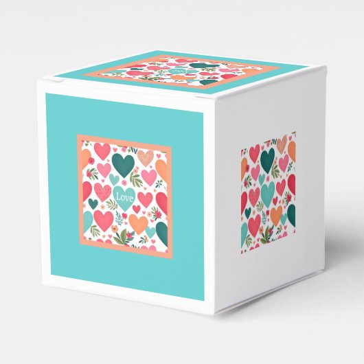 熱帯ハートと花バレンタインデー フェイバーボックス (正面サイド)