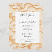 熱帯ハートインサンドビーチブライダルシャワー 招待状 (正面/裏面)