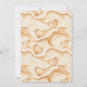 熱帯ハートイン砂ビーチベビーシャワー 招待状 (裏面)