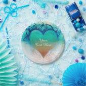 熱帯ハートブルーグランジビーチパーティー ペーパープレート (パーティー)