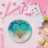 熱帯ハートブルーグランジビーチパーティー ペーパープレート (パーティー)