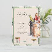 熱帯バケットハニードカップルのシャワー 招待状 (スタンド正面)