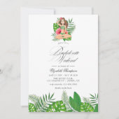 熱帯バチェロレッテの週末の旅程とQRコード 招待状 (正面)