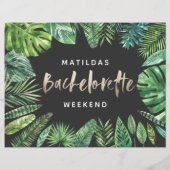 熱帯バチェロレッテの週末の日程 (裏面)