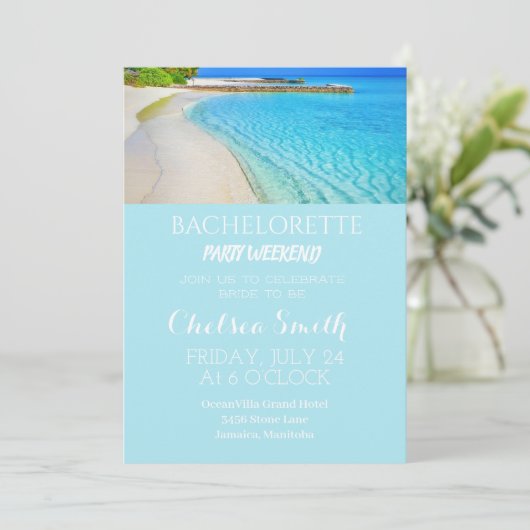 熱帯バチェロレッテビーチパーティーと旅程 招待状 (スタンド正面)