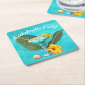 熱帯バチェロレッテブルーウェーブ スクエアペーパーコースター (アングル)