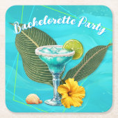 熱帯バチェロレッテブルーウェーブ スクエアペーパーコースター (正面)