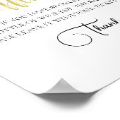 熱帯バチェロレッテワインラッフルテーブルサイン ポスター (角)