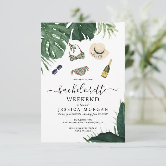 熱帯バチェロレッテ招待状日程 招待状 (スタンド正面)