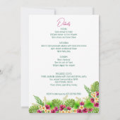 熱帯バチェロレッテ招待状 招待状 (裏面)