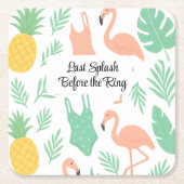 熱帯バチェロレッテ紙コースター スクエアペーパーコースター (正面)