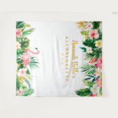 熱帯バチェロレッテ背景、フォトブースプロップ タペストリー (正面(横))