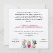 熱帯バチェロレッテ 招待状 (裏面)