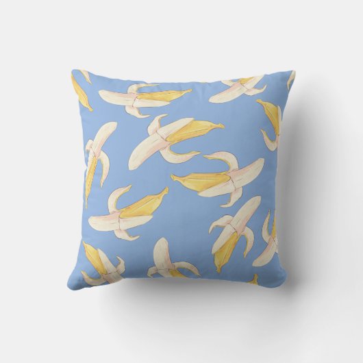 熱帯バナナの果実の模様 クッション (裏面)