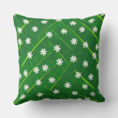 熱帯バナナの葉と花の緑の植物性 クッション (裏面)