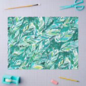 熱帯バナナの葉のジャングルの緑 薄葉紙 (クラフト)