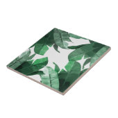 熱帯バナナの葉のプリントの陶磁器の写真のタイル タイル (側面)