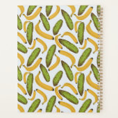 熱帯バナナの葉のモノグラムのスクリプト プランナー手帳 (裏面)