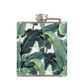 熱帯バナナの葉のヤシの木のビニールの包まれたなフラスコ フラスク (裏面)