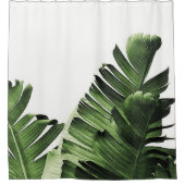 熱帯バナナの葉 シャワーカーテン (正面)