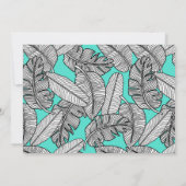 熱帯バナナリーフモンステラ植物 ノートカード (裏面)