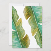 熱帯バナナリーフ日付カードを保存 セーブザデート (裏面)