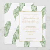 熱帯バナナ葉 招待状 (正面/裏面)