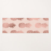 熱帯バラガーリー金ゴールド夏パイナップルパターン ヨガマット (正面(横))