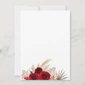 熱帯バラ庭園の結婚式招待状 招待状 (裏面)