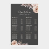 熱帯バラ透明ブラックプライスリスト アクリルサイン (正面)