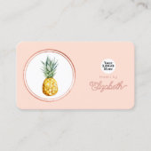 熱帯バラ金ゴールドと赤面ピンクイベントプランナー 名刺 (正面)