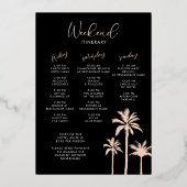 熱帯バラ金ゴールドバチェロレッテ週末 箔招待状 (裏面)