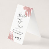 熱帯バラ金ゴールドピンクパームハッシュタグミニシンボルや象徴 (裏面)