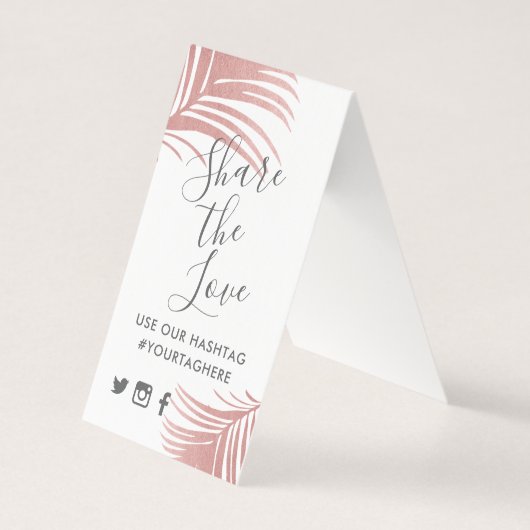 熱帯バラ金ゴールドピンクパームハッシュタグミニシンボルや象徴 (正面)