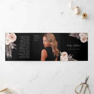 熱帯バラ3折パンフレット 三つ折りカード